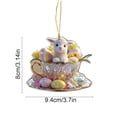 thumbnail image 4 of AZXY Small Easter Ornaments, 2D Flat Easter Lamb & Egg Hanging Decorations, Mini Lamb in Teacup for Easter Tree, Spring Home Party Indoor Outdoor Decor, 4 of 7