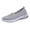 Gray, variant on Women's Woven Orthopedic Breathable Shoes Comfortable Walking Sneakers with Arch Support Walking Slip on Tenis Shoes Black Size 6