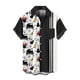 thumbnail image 1 of Camisas Para Hombre Camisa de manga corta con estampado digital 3d de ocio de tendencia de moda de playa de turismo de vacaciones de verano para hombres (Black, XXL), 1 of 2