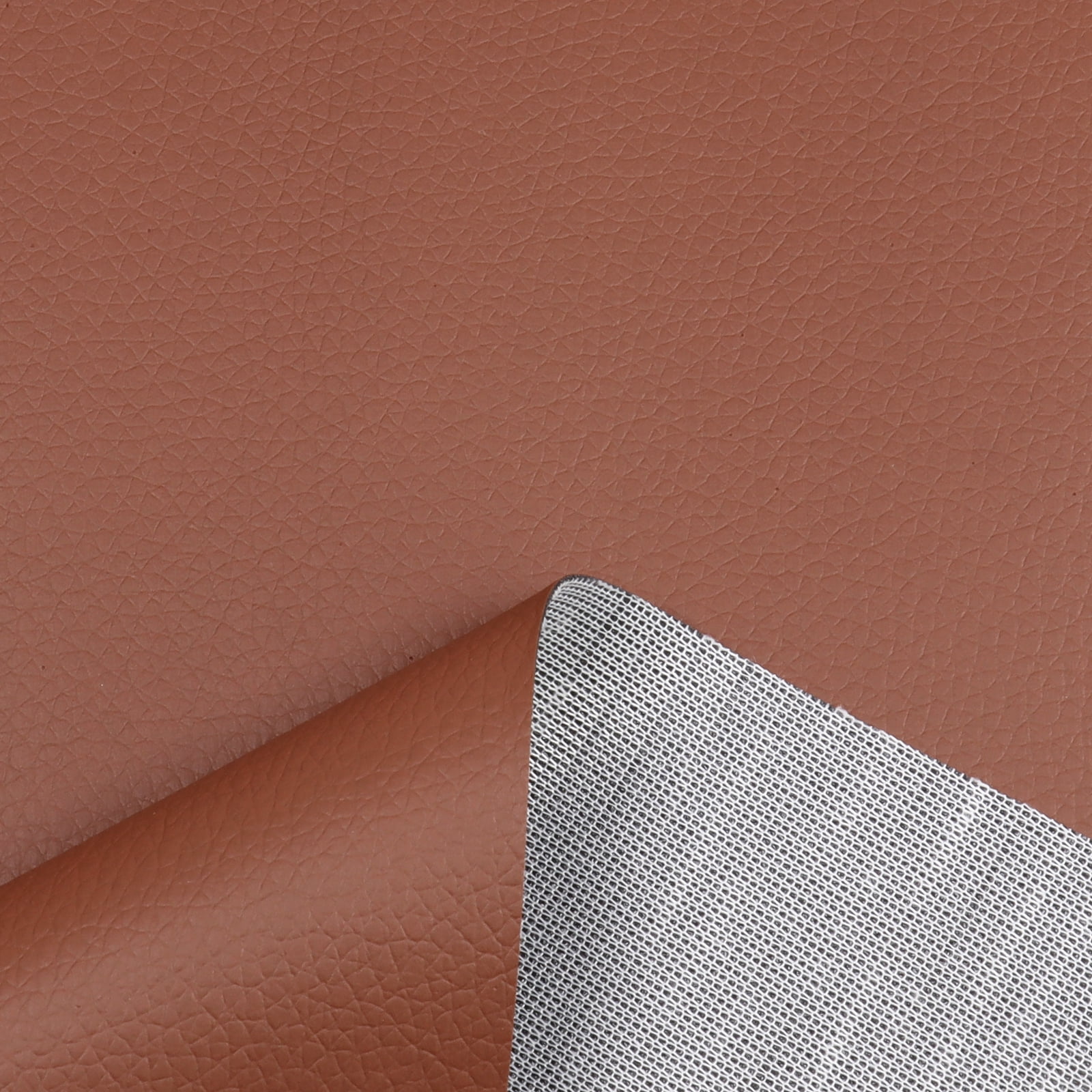 Synthetic Leather Fabric Reupholstery fabric for Seats, Home Decor (Brown,54" x 28")