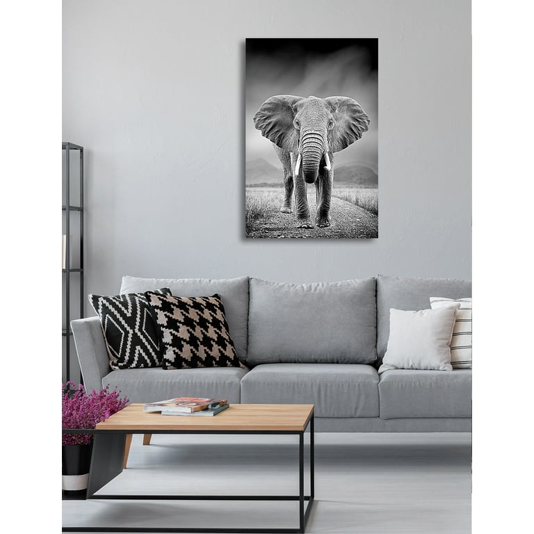DECORARTS - Approaching Elephant Wild Animal Wall Art Giclee
