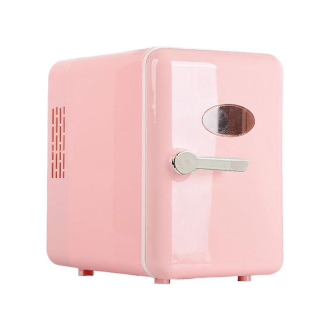Mini refrigerador para el cuidado de la piel, refrigerador portátil, refrigerador compacto, mini refrigerador para almacenamiento de alimentos en la , Rosado mayimx mini refrigerador