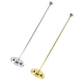 thumbnail image 6 of Raindrops 2Pcs House Flag Pole for Indoor Use with Golden Silver Finish and Stable Base, 6 of 8