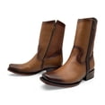 thumbnail image 4 of Men’s Genuine Leather Midcalf Western Cowboy Boot, With Side Zipper, Square Toe, 4 of 5