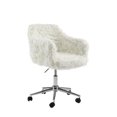 thumbnail image 4 of Chaise de bureau en fourrure à roulettes, 4 of 5