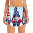 thumbnail image 3 of Uemuo Cute Gnomes in USA1 Pattern Women's Athletic Shorts High Waisted Running Shorts with Liner Pockets Gym Elastic Workout Shorts-XX-Large, 3 of 9