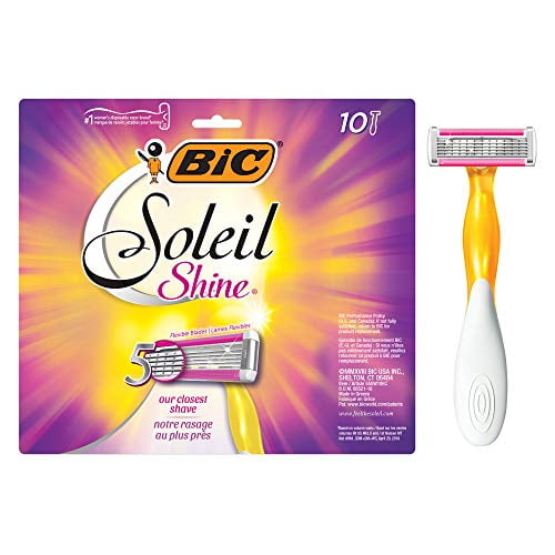 BIC Soleil Shine 5Blade Disposable Razors for Women, 10 Count