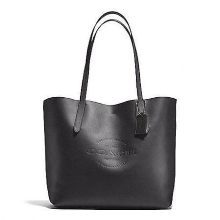 Coach - NEW COACH (F59403) BLACK HUDSON TOTE NATURAL SMOOTH LEATHER ...
