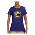 thumbnail image 3 of Softball Mom Animal Print Girl Sports Womens Graphic T-Shirt, Purple, X-Large, 3 of 5