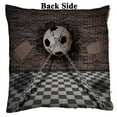 thumbnail image 2 of PKQWTM A Soccer Ball Chains Destroy A Wall Reversible Mermaid Cushion Cover Home Decor Sequin Pillow Case Size 20x20 inches, 2 of 2