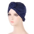 thumbnail image 2 of qolati Women Braids India Muslim Ruffle Hat Wraps Turbans Beanie Cap Headwraps Stretch Head Scarfs Headbands, 2 of 2