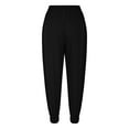 thumbnail image 5 of Htigea Clearance Women's Outdoor Cargo Pants Lightweight Joggers Elastic Waist Athletic Hiking Sweatpants Casual Travel Pant with Pocket Today Deals Black,XL, 5 of 6