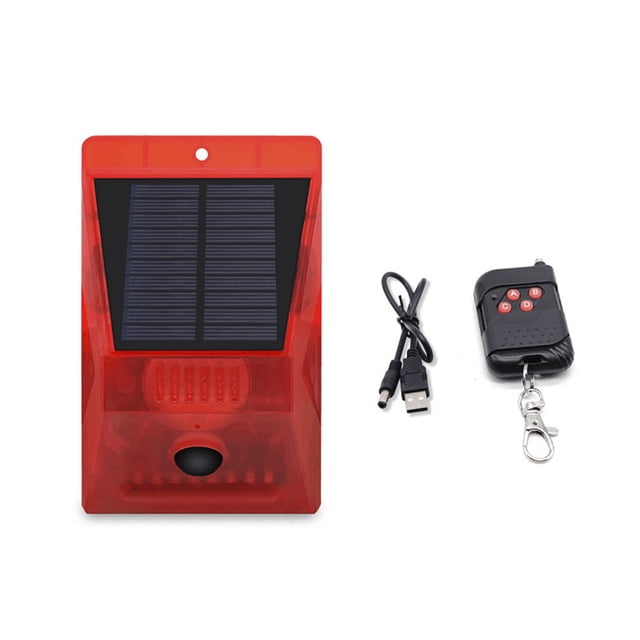 Matsuzay Sistema de alarmas con Sensor de movimiento para entrada de coche, recargable, con energía Solar, alertas inalámbricas ajustables Cadenas y protecciones para puertas de seguridad