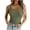 Army Green, variant on Women's Seamless Tank with Bra Sleeveless Tops Strechy Square Neck Slim Undershirts Workout Camisoles