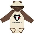thumbnail image 3 of Inktastic Tuxedo Ring Bearer Boys Long Sleeve Baby Bodysuit, 3 of 5