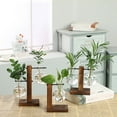 thumbnail image 5 of Simple creative glass vase wooden frame hydroponic vase (C style), 5 of 5