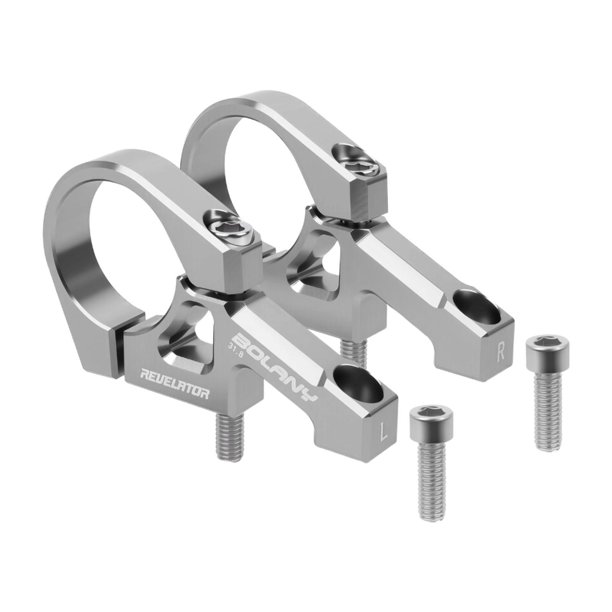 1 par de potencias para bicicleta de montaña, fáciles de instalar, resistentes, con abrazadera de 31,8 mm, montaje directo, para descenso, ciclismo al Plata