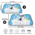 thumbnail image 3 of Balery Collie in Bathtub Print Car Windshield Sun Shade,Windshield Sunshade for Car Pickup Truck SUV Accessories-Medium, 3 of 7