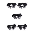 thumbnail image 1 of Langgg Collar Exquisite Removable Women Tie Rhinestones Sewing Convenient Detachable Collar Lapel Blouse Top Clothes Accessory Black 5Set, 1 of 6