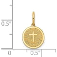 thumbnail image 4 of 14k Yellow Gold Small Baptism Charm - 17mm, 4 of 6