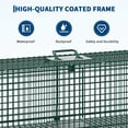 thumbnail image 5 of Large Live Animal Trap for Raccoon, Stray Dog, Fox, Groundhog, Heavy Duty Q235 Carbon Steel Humane Cage, Foldable Catch and Release Trap, 5 of 10
