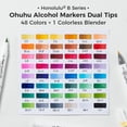 thumbnail image 4 of Marcadores Ohuhu Honolulu 2B 48 Colores con Punta Pincel y Punta Fina, 4 of 9