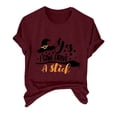 thumbnail image 4 of DondPO Women's T-Shirts Women's "Yes I Can Drive A Stick!" Printed T Shirt Shirts for Women Womens tops Red M, 4 of 4