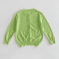 thumbnail image 4 of Miluxas Girls Crewneck Cardigan Sweater Kids Long Sleeve Button Knit Tops Outwear Bolero Shrug Cropped Tops Green 8-9 Years, 4 of 7