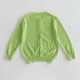 thumbnail image 4 of Niña Pequeña Manga Larga Tops Color Sólido Princesa Punto Suéter con Protección Solar, Aire Acondicionado Suéter Cardigan para Uso Diario Casual, Abrigo Suave, 4 of 7