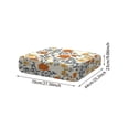 thumbnail image 2 of 4PCS Stretch Printed Patio Seat Cushion Slipcover, Waterproof Elastic Outdoor Furniture Cushion Cover, Floral Leaf Pattern Washable Protector for Garden Metal Rattan Chair Cushions 27.56x25.2 Inch, 2 of 8