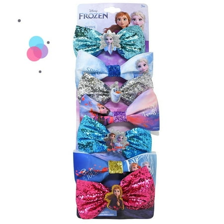 Frozen 2 Glitter Hair Bows 7/Pack