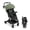 Green, variant on Gromast Lightweight Baby Stroller with Detachable Snack Tray, One-Hand Quick Fold, 15lbs Compact Travel Stroller with Adjustable Backrest, UV-Protective Canopy & Cup Holder - Black