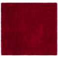 thumbnail image 3 of SAFAVIEH Luxe Paxton Solid Plush Polyester Shag Area Rug, Red, 6' x 6' Square, 3 of 9