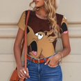 thumbnail image 5 of Gokiu Scooby-Doo Womens Bodysuits Short Sleeved Round Neck Bodysuits Fashion T-shirt, 5 of 7
