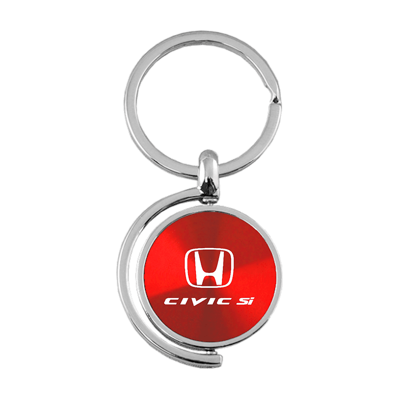 Honda Civic Key Ring Red Aluminum Valet Keychain KC3718.CIV.RED