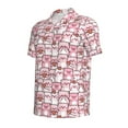 thumbnail image 2 of Vsdgher Kawaii Pig Print Men's Short Sleeve Stretch Polo Shirt, Moisture-Wicking Performance Polo Shirt, 2 of 8