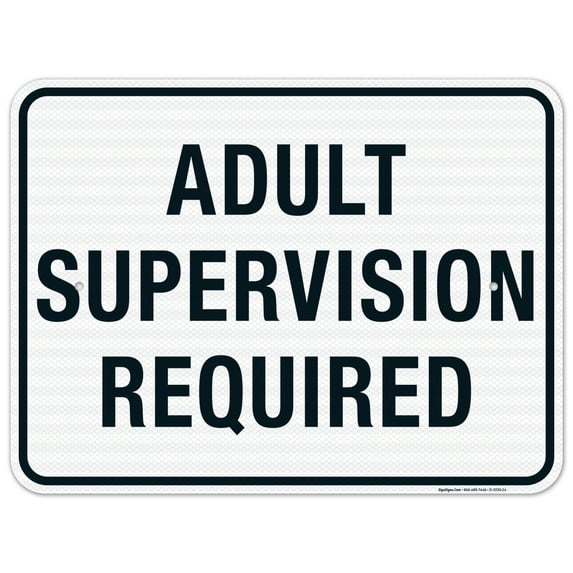 Adult Supervision Required Sign, Pool Sign,