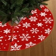 thumbnail image 4 of Christmas Tree Skirt | Holiday Tree Mat with Snowflake Design | Farmhouse Style Decorative Cover for Christmas Decor | Protective Floor Mat for Indoor Home Decorations, 4 of 8