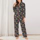 thumbnail image 2 of Balery Christmas Holiday Bowling Conjunto de Pijama con Estampado para Mujer, Conjunto de Dos Piezas con Manga Larga, Ropa de Dormir Suave con Bolsillos, Pijamas Cómodos-XX-Large, 2 of 7