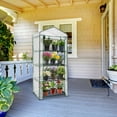 thumbnail image 3 of EAGLE PEAK Mini Greenhouse with Wire Shelves, Portable Green House with Roll-Up Zipper Door, 4 Tier, Clear/White PE Cover, 3 of 10