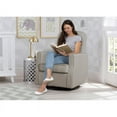 thumbnail image 5 of Pemberly Row Fabric Slim Nursery Glider Swivel Rocker Chair in Cream, 5 of 7