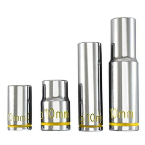 Astro Pneumatic AST-410 0.25 in. & 0.38 in. Drive UV Glowing Sockets - 10 mm - 4- Piece