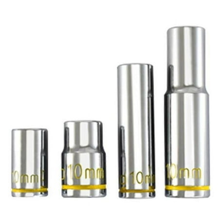 Astro Pneumatic AST-410 0.25 in. & 0.38 in. Drive UV Glowing Sockets - 10 mm - 4- Piece