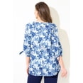 thumbnail image 2 of Catherines Women's Plus Size Georgette Button Down Tie Sleeve Cafe Blouse, 2 of 6