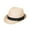 Black, variant on Polka Dot Band Natural Fedora Straw Hat