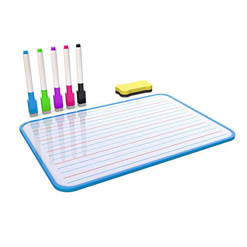 Dry Erase Lapboard Double Sided, Dry Erase Board with Lines for Kids, Small Whiteboard for Home