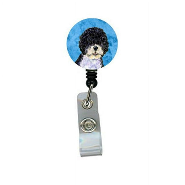 Carolines Treasures SS4766-BU-BR Portuguese Water Dog Retractable Badge  Reel Or Id Holder With Clip 
