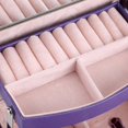 thumbnail image 4 of 3 Layers Jewelry Storage Box with Mirror And Handle for Necklace,Rings,Necklace, 4 of 5