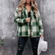 thumbnail image 1 of Camisa de manga larga para mujer, camisa a cuadros para mujer, abrigo, camisa con botones, abrigo para mujer, rendimiento finamente ajustado, 1 of 5