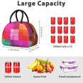 thumbnail image 5 of Pink and Red Checkered Pattern Insulated Lunch Bag,Leakproof Large Capacity Lunch Box for Work,Picnic or Travel,11.4 X 6.7 X 8.3 Inches, 5 of 6